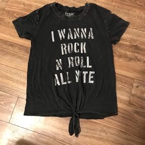 i wanna rock and roll grey denim shirt